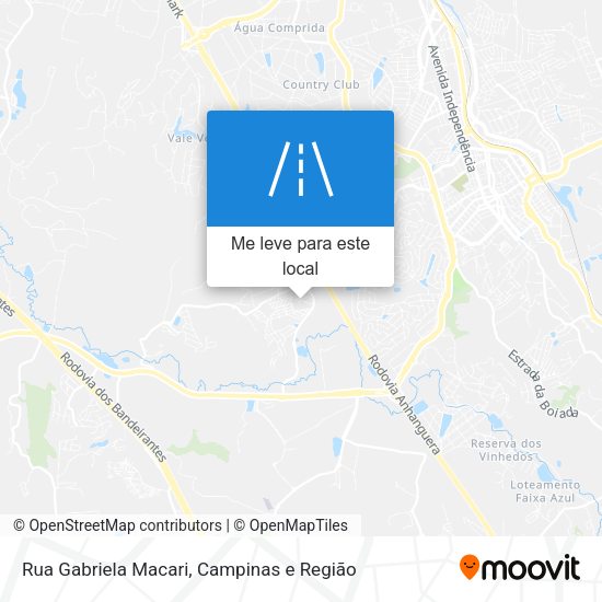 Rua Gabriela Macari mapa