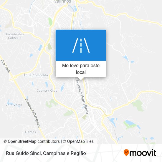 Rua Guido Sinci mapa