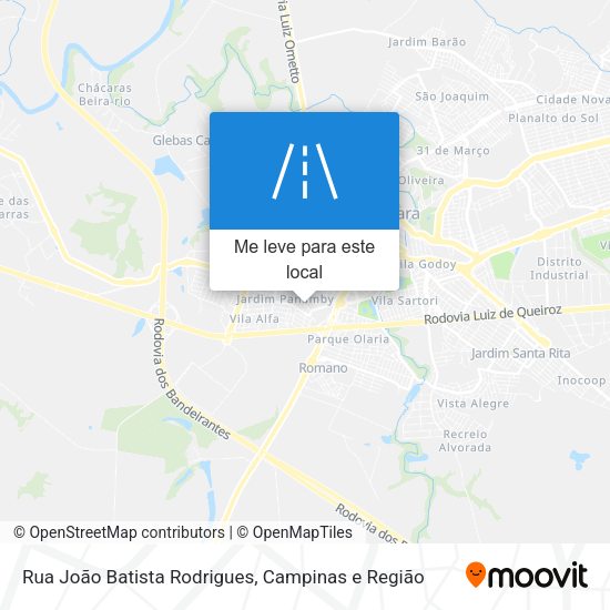 Rua João Batista Rodrigues mapa