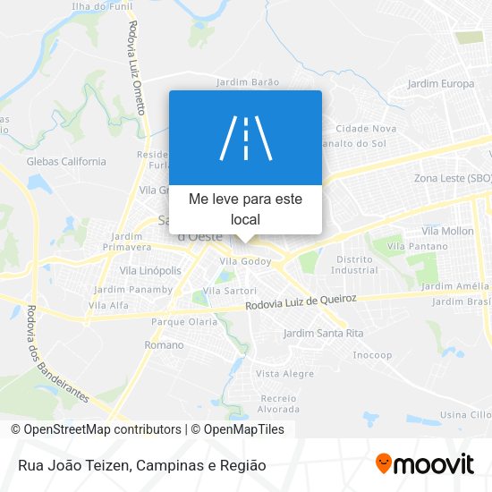 Rua João Teizen mapa