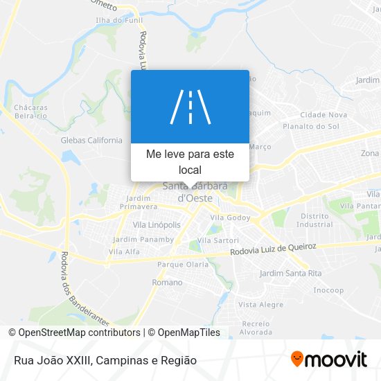 Rua João XXIII mapa