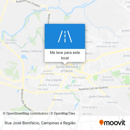 Rua José Bonifácio mapa
