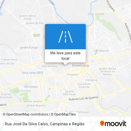 Rua José Da Silva Calvo mapa