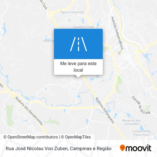 Rua José Nicolau Von Zuben mapa