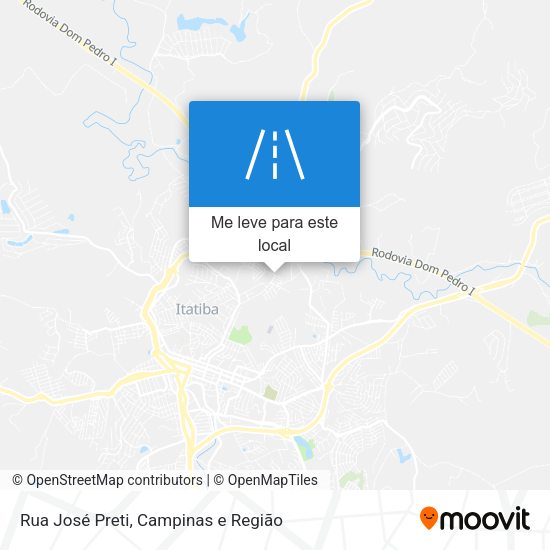 Rua José Preti mapa