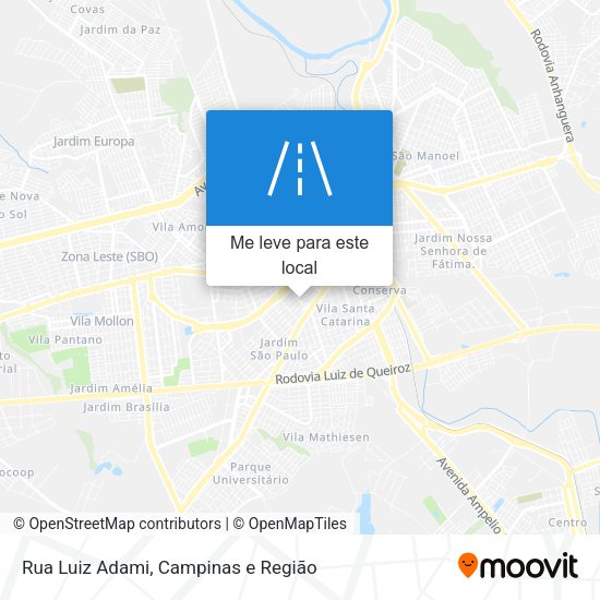 Rua Luiz Adami mapa