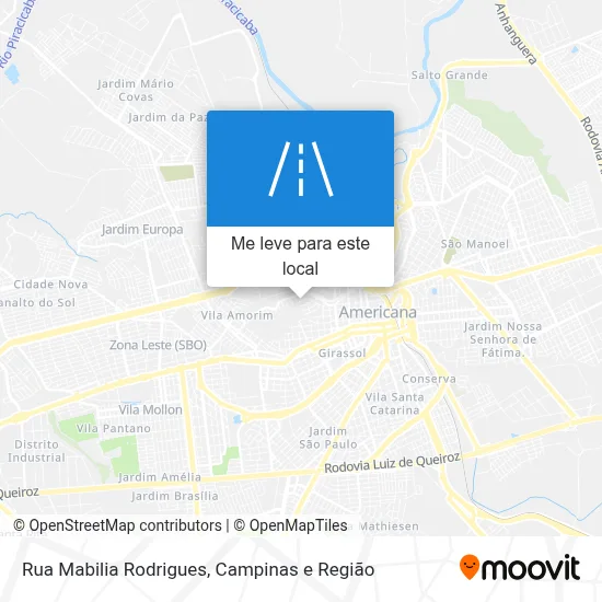Rua Mabilia Rodrigues mapa