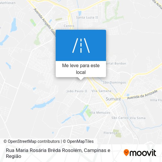 Rua Maria Rosária Brêda Rosolém mapa