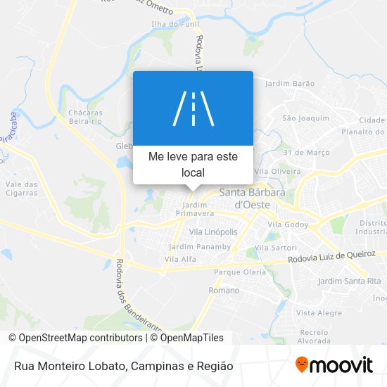 Rua Monteiro Lobato mapa