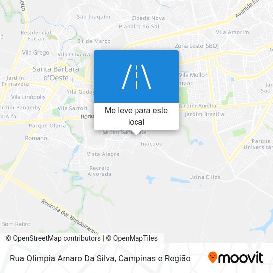 Rua Olimpia Amaro Da Silva mapa