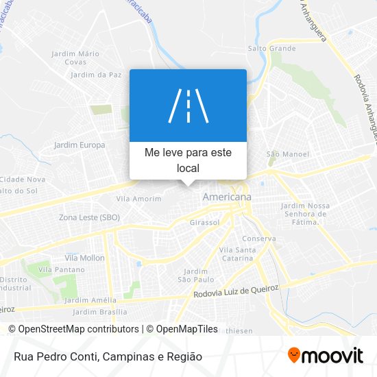 Rua Pedro Conti mapa