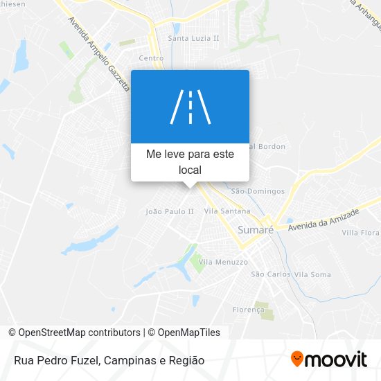 Rua Pedro Fuzel mapa
