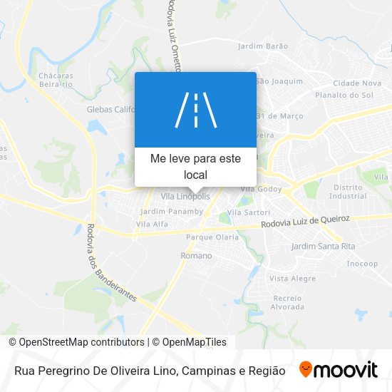 Rua Peregrino De Oliveira Lino mapa