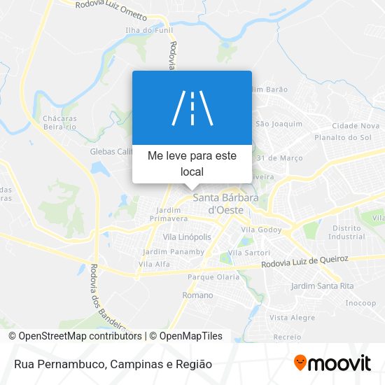 Rua Pernambuco mapa