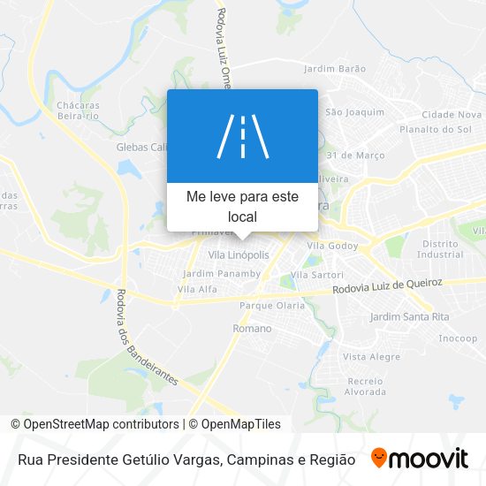 Rua Presidente Getúlio Vargas mapa