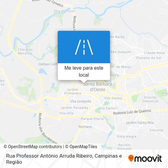 Rua Professor Antônio Arruda Ribeiro mapa
