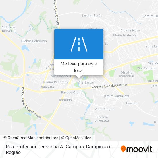 Rua Professor Terezinha A. Campos mapa