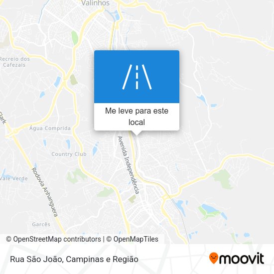 Rua São João mapa