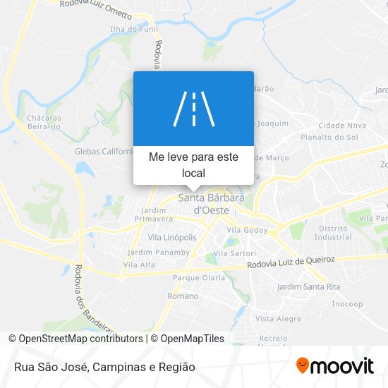 Rua São José mapa