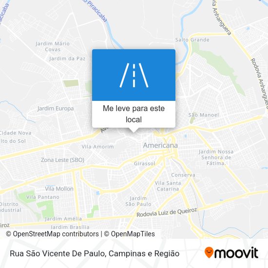 Rua São Vicente De Paulo mapa