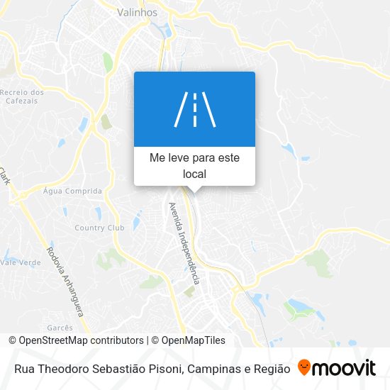 Rua Theodoro Sebastião Pisoni mapa