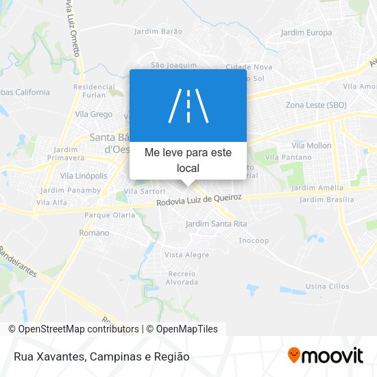 Rua Xavantes mapa