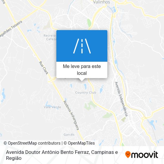 Avenida Doutor Antônio Bento Ferraz mapa