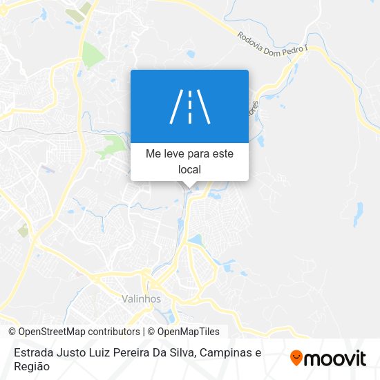 Estrada Justo Luiz Pereira Da Silva mapa