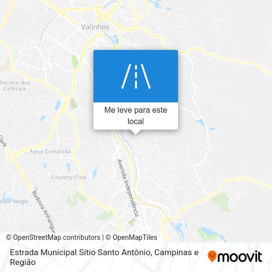 Estrada Municipal Sítio Santo Antônio mapa