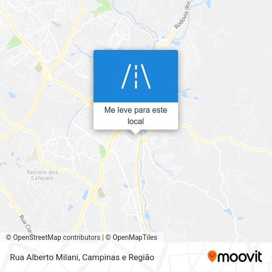 Rua Alberto Milani mapa