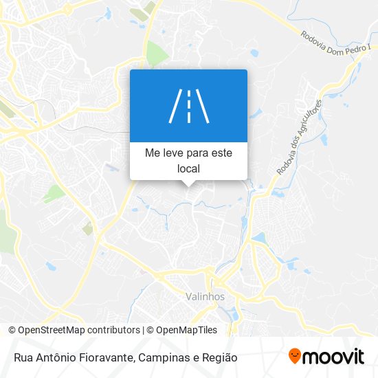 Rua Antônio Fioravante mapa