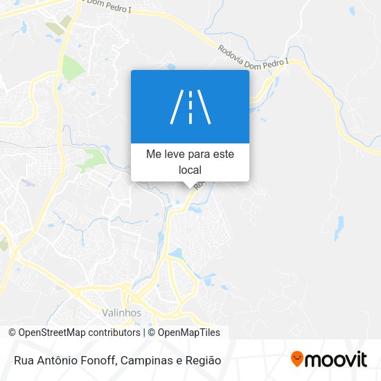 Rua Antônio Fonoff mapa