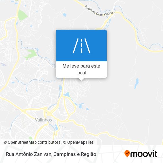 Rua Antônio Zanivan mapa