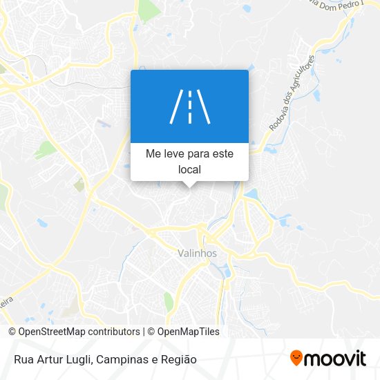Rua Artur Lugli mapa