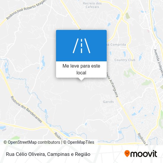 Rua Célio Oliveira mapa