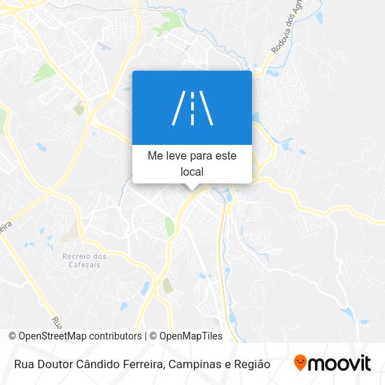 Rua Doutor Cândido Ferreira mapa