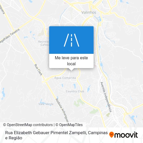 Rua Elizabeth Gebauer Pimentel Zampelli mapa