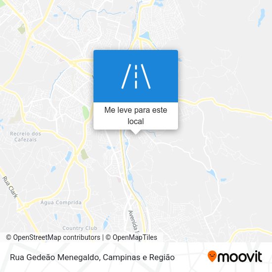 Rua Gedeão Menegaldo mapa