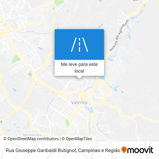 Rua Giuseppe Garibaldi Butignol mapa