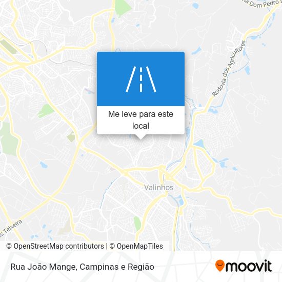 Rua João Mange mapa