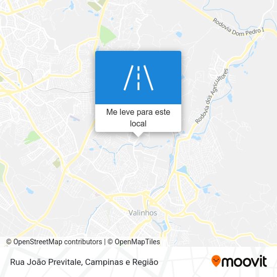 Rua João Previtale mapa