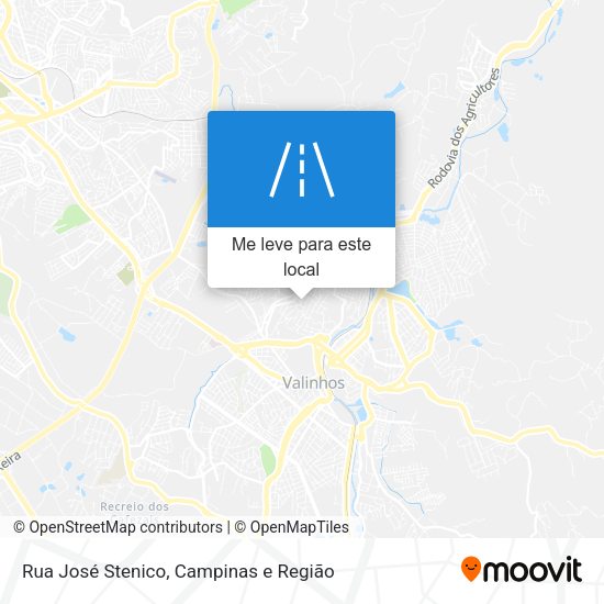 Rua José Stenico mapa