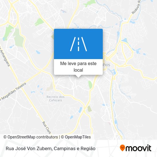 Rua José Von Zubem mapa