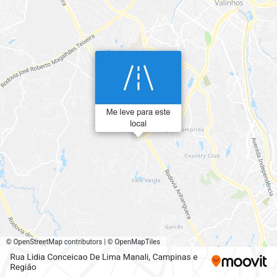 Rua Lidia Conceicao De Lima Manali mapa