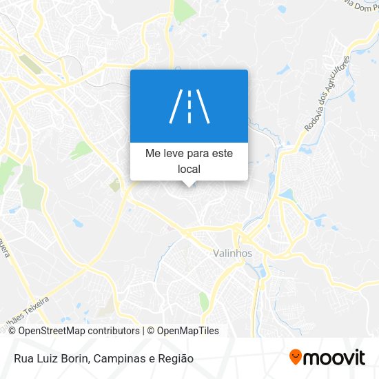 Rua Luiz Borin mapa