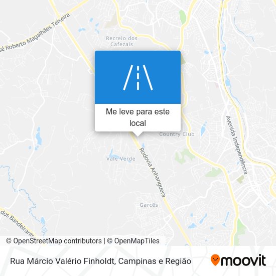 Rua Márcio Valério Finholdt mapa