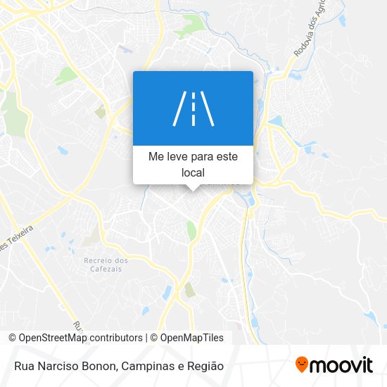 Rua Narciso Bonon mapa