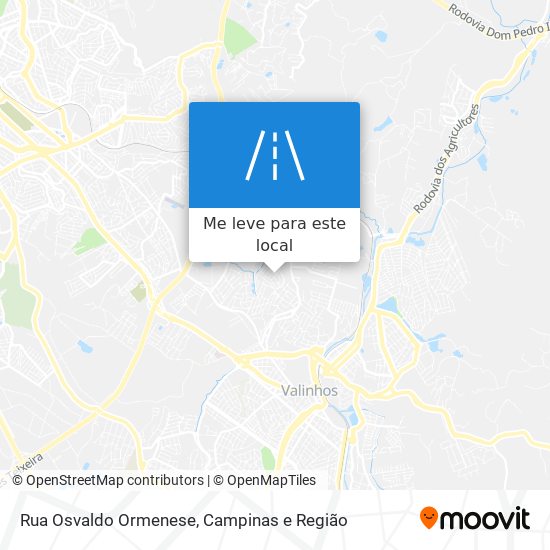 Rua Osvaldo Ormenese mapa