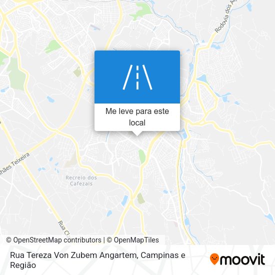 Rua Tereza Von Zubem Angartem mapa