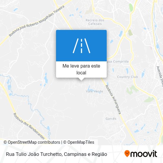 Rua Tulio João Turchetto mapa